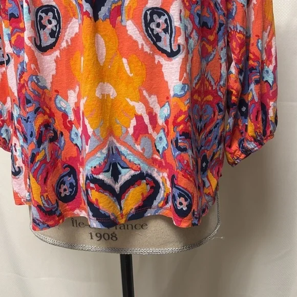 Tribal Vibrant Multicolor Women's Top - Picture 4 of 10